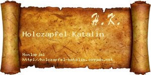 Holczapfel Katalin névjegykártya